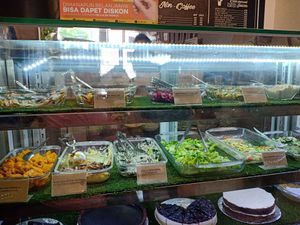 Different Salad bar  at Bodhi Leaf Eatery in Denpasar