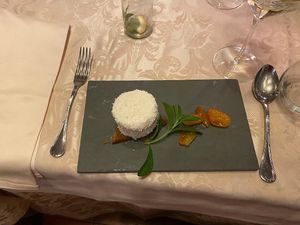 Semifreddo naturale al cocco, kumquat e stevia fresca at Gambrinus in San Polo Di Piave