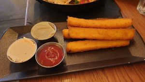polenta fries at Four One Six (416) in Tel Aviv