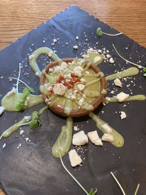 Lemon basil tart (tiny but delicious) at Four One Six (416) in Tel Aviv