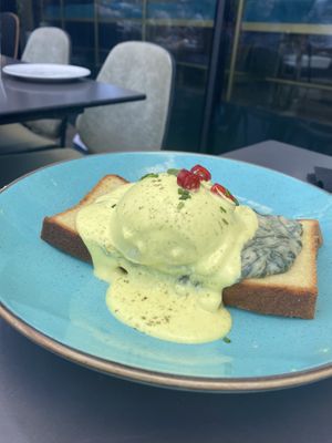 Eggs benedict  at Four One Six (416) in Tel Aviv