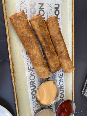 Moroccan cigars my fav!  #Veganuary at Four One Six (416) in Tel Aviv