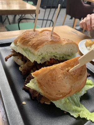 Their adorable sandwich. Huge portions!  at Four One Six (416) in Tel Aviv