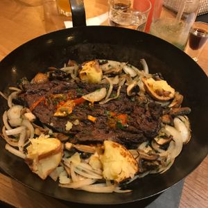 vegan steak at Four One Six (416) in Tel Aviv