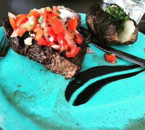 The new butter steak (vegan ) at Four One Six (416) in Tel Aviv