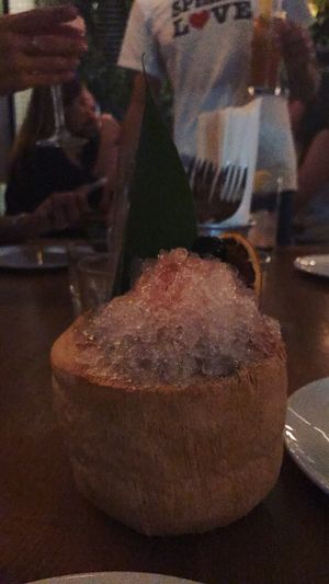 Coconut cocktail  at Four One Six (416) in Tel Aviv