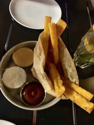 Polenta “fries” at Four One Six (416) in Tel Aviv