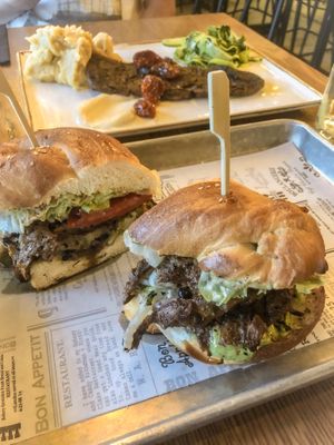 Vegan steak and sandwich  at Four One Six (416) in Tel Aviv