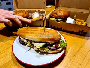 Happy 'tuna' sandwich. at Balans Bistro in Bratislava