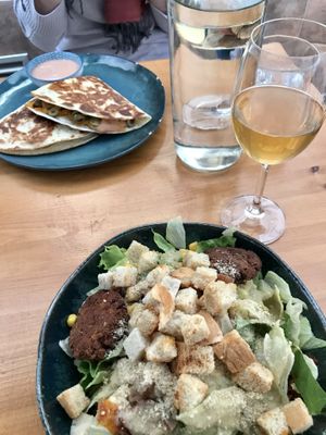 Caesar salad + quesadilla at Balans Bistro in Bratislava
