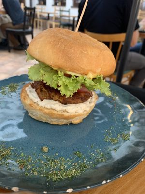 “kfc” vegan burger at Balans Bistro in Bratislava