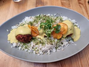 Meatless balls at Balans Bistro in Bratislava