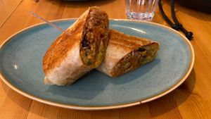 Black bean burrito at Balans Bistro in Bratislava