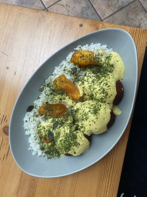 Meatless balls  at Balans Bistro in Bratislava