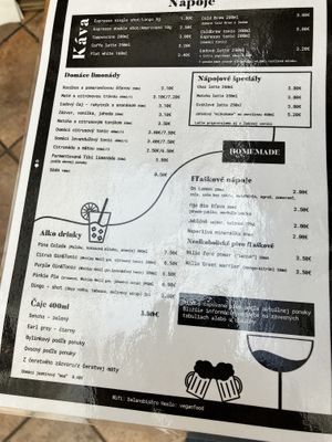 Drink menu Summer 22  at Balans Bistro in Bratislava