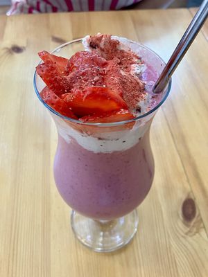 Strawberry shake w ice-cream  at Balans Bistro in Bratislava