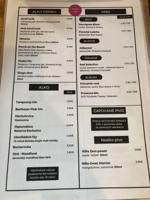 Menu 3/2023  at Balans Bistro in Bratislava