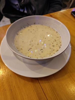 Pea soup, daily special at Balans Bistro in Bratislava