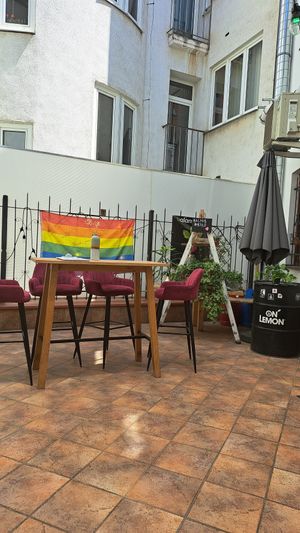 terrace at Balans Bistro in Bratislava