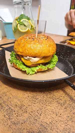 Balans burger at Balans Bistro in Bratislava