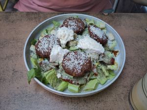 Cesar's salad at Balans Bistro in Bratislava