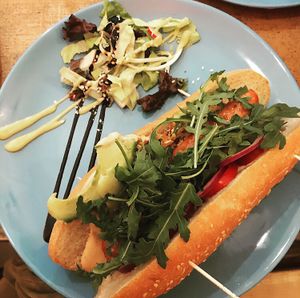 vegdog - best hot dog, I've ever ate at Balans Bistro in Bratislava