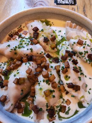 Dumplings at Balans Bistro in Bratislava