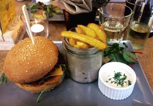 Mexican burger at Balans Bistro in Bratislava