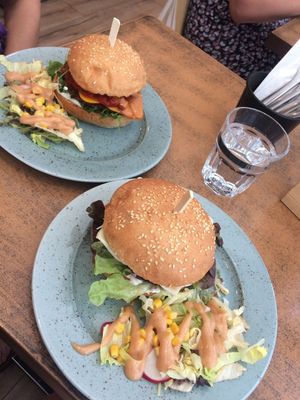 vegan burgers at Balans Bistro in Bratislava