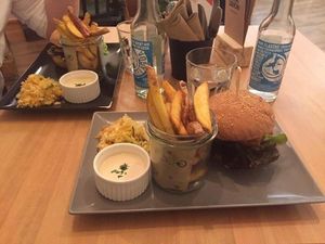 vegan burgers at Balans Bistro in Bratislava