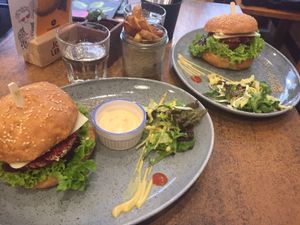 vegan burgers at Balans Bistro in Bratislava