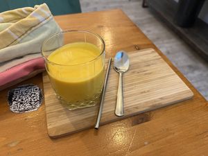 Mango smoothie  at Balans Bistro in Bratislava