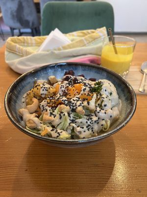 Salmon bowl  at Balans Bistro in Bratislava