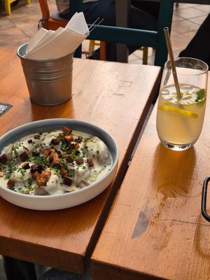 loml right there 💘 at Balans Bistro in Bratislava