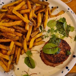 Marble steak and fries at Balans Bistro in Bratislava