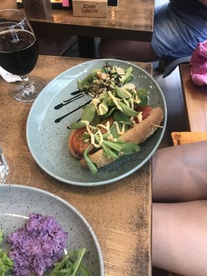 Hot dog  at Balans Bistro in Bratislava