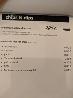 Food menu page 2/4 at Balans Bistro in Bratislava