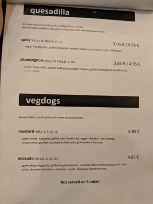 Food menu page 3/4 at Balans Bistro in Bratislava