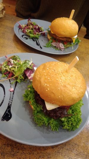 Balans and Mexico burger at Balans Bistro in Bratislava