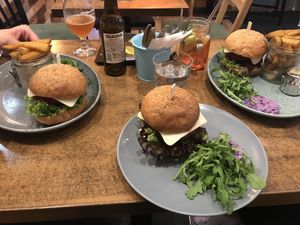 vegan burgers at Balans Bistro in Bratislava