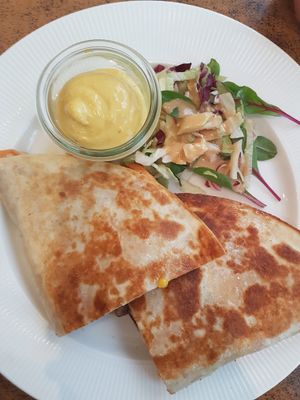 Spicy quesadilla at Balans Bistro in Bratislava