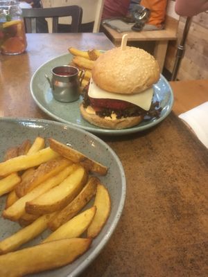 balans burger at Balans Bistro in Bratislava