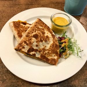 Mushroom quesadilla at Balans Bistro in Bratislava