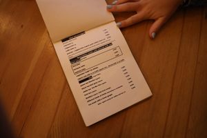 Menu at Balans Bistro in Bratislava