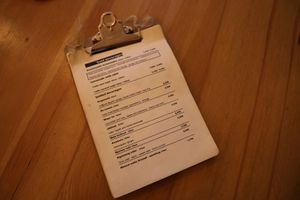 Menu at Balans Bistro in Bratislava