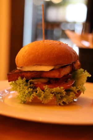 Green Burger at Balans Bistro in Bratislava