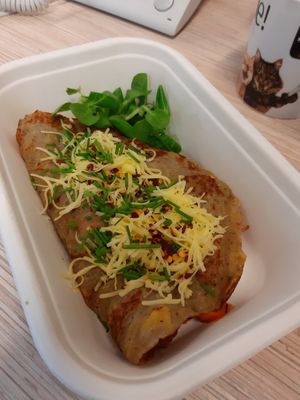 Potato pancake with chilli sote at Balans Bistro in Bratislava