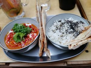 Hot madras at Balans Bistro in Bratislava