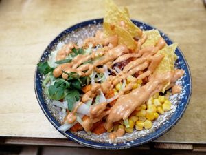 Burrito bowl at Balans Bistro in Bratislava