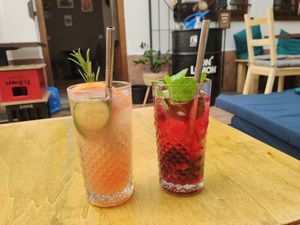 Homemade lemonades at Balans Bistro in Bratislava